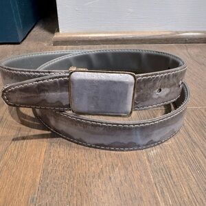 Vintage eel leather grey belt
